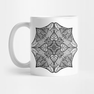 Ornamental Flower Line Art Mandala Mug